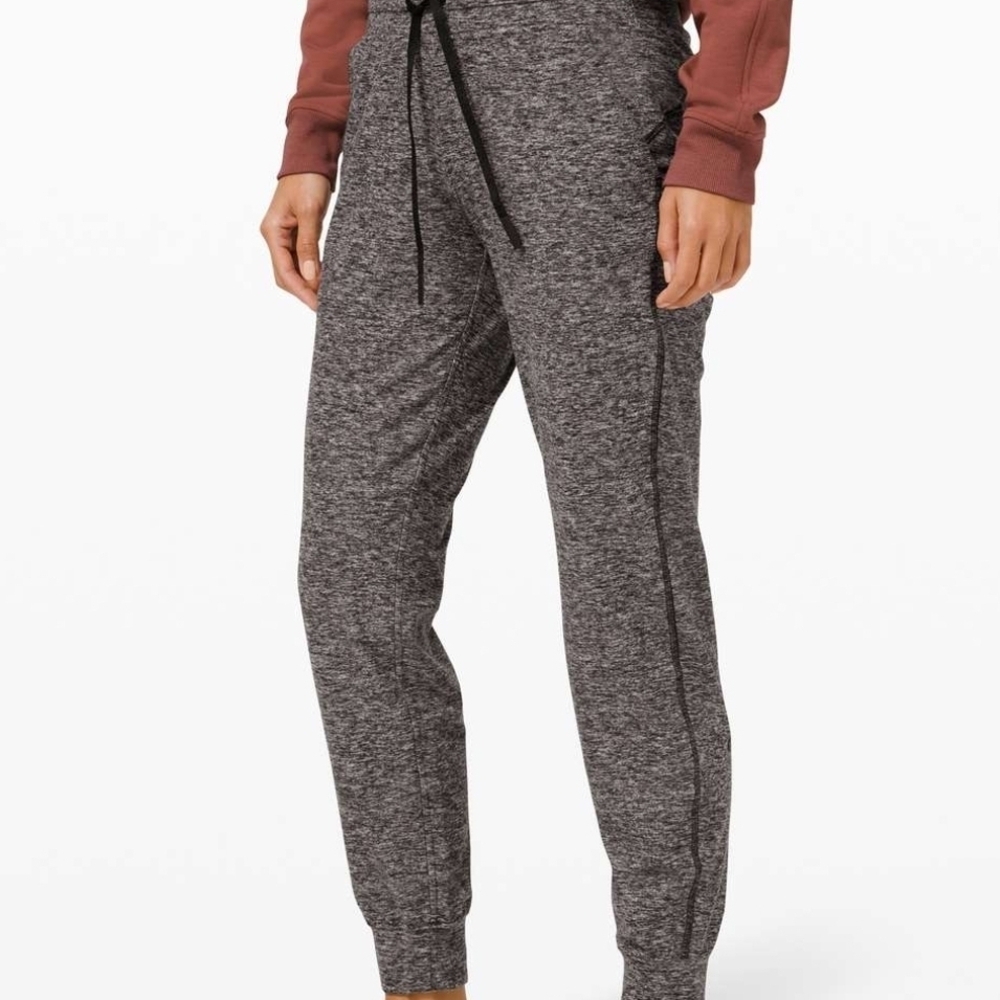 Lululemon Athletica Ready To Ruru Heather Charcoal Drawstring Joggers Size 6